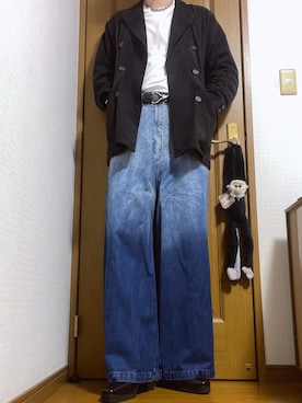 「アイテム（テーラードジャケット）」を使った、こうへいさん（メンズ・181cm）の秋コーディネート