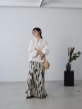 「マーメイドスカート」｜「アイテム（シャツ/ブラウス）」を使った、SAY.さん（レディース・158cm）の夏コーディネート