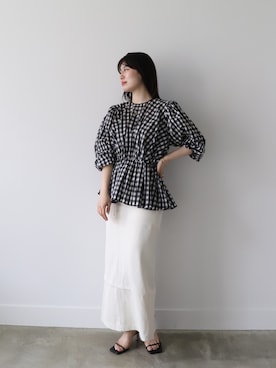 「ぺプラムトップス」｜「アイテム（その他）」を使った、SAY.さん（レディース・158cm）の夏コーディネート