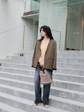 「YANUK（ヤヌーク）のアイテム」を使った、SAY.さん（レディース・158cm）の冬コーディネート