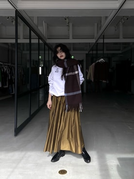 「アイテム（スカート）」を使った、SAY.さん（レディース・158cm・30代）の秋コーディネート