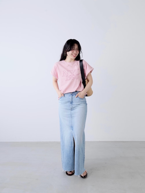 YANUK デニムロングスカート　size XS YANUK スカート 「YANUK」スリットロングデニムスカート-CMF
