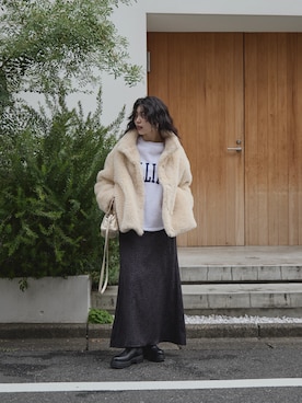 「アイテム（ハンドバッグ）」を使った、SAY.さん（レディース・158cm）の秋コーディネート