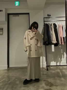 「アイテム（ピーコート）」を使った、SAY.さん（レディース・158cm）の秋コーディネート