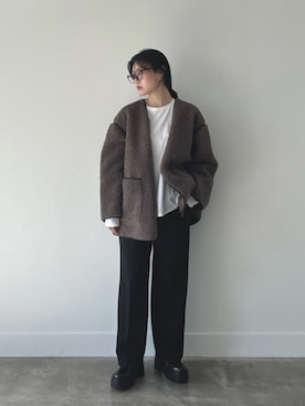 「マイカアンドディール」｜「アイテム（その他アウター）」を使った、SAY.さん（レディース・158cm）の秋コーディネート