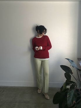 「marmors（マルモア）の【marmors】layered rib knit（ニット/セーター）」を使った、SAY.さん（レディース・158cm・30代）の秋コーディネート