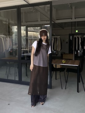 「シースルーワンピース」｜SAY.さん（レディース・158cm）の夏コーディネート
