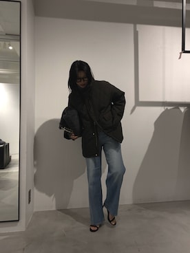 「アイテム（ノーカラーコート）」を使った、SAY.さん（レディース・158cm）の秋コーディネート