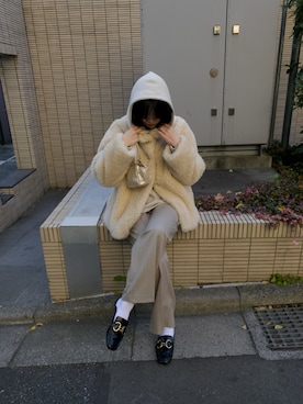 「アイテム（ブルゾン）」を使った、SAY.さん（レディース・158cm・30代）の冬コーディネート