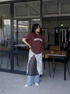 「シースルーワンピース」｜SAY.さん（レディース・158cm）の夏コーディネート