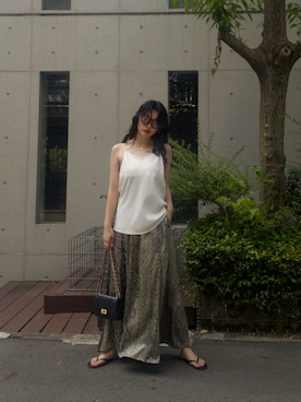 「パイソン柄」｜SAY.さん（レディース・158cm）の夏コーディネート