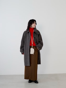 「アイテム（ステンカラーコート）」を使った、SAY.さん（レディース・158cm・30代）の秋コーディネート
