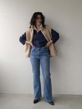 「Healthy denim（ヘルシーデニム）のアイテム（デニムパンツ）」を使った、SAY.さん（レディース・158cm）の夏コーディネート