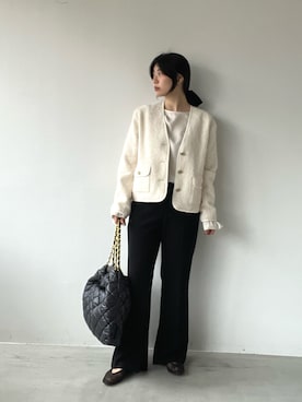「マイカアンドディール」｜「アイテム（その他アウター）」を使った、SAY.さん（レディース・158cm）の秋コーディネート