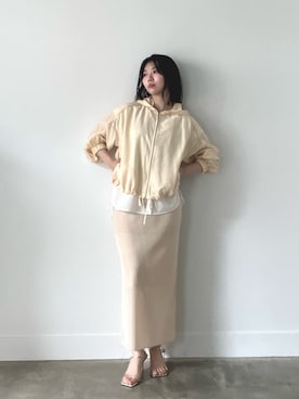 「ラメ」｜「アイテム（ブルゾン）」を使った、SAY.さん（レディース・158cm）の夏コーディネート