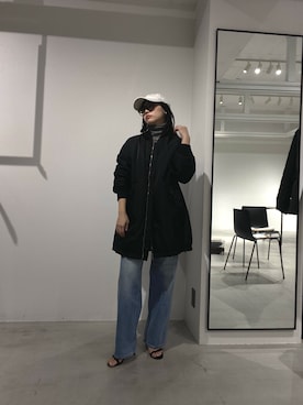 「アイテム（MA-1）」を使った、SAY.さん（レディース・158cm）の秋コーディネート