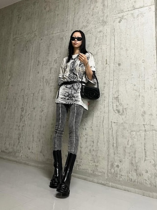 DIESEL ブラックラメベルト　70 DIESEL（ディーゼル）の「レディース ベルト B-INLAY（ベルト