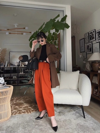 Ameri VINTAGE - ブラウス　オレンジ　パンツ　セット 1713447951_320.jpg