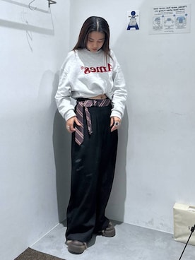 「アイテム（スウェット、その他）」を使った、shirabe108さん（レディース・163cm）の秋コーディネート