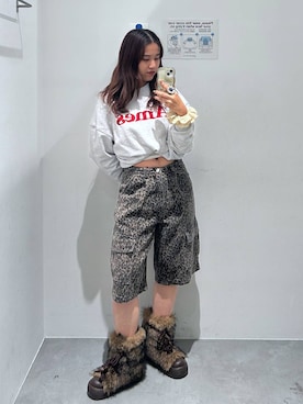 「アイテム（スウェット、その他）」を使った、shirabe108さん（レディース・163cm）の秋コーディネート