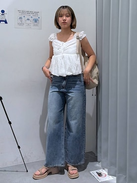 「MUCENT（ムセント）のアイテム」を使った、シラベさん（レディース・163cm）の夏コーディネート