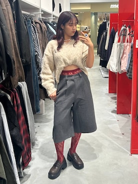 「アイテム（タイツ/ストッキング）」を使った、shirabe108さん（レディース・163cm）の秋コーディネート