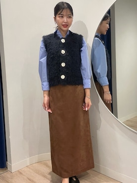 「アイテム（スカート）」を使った、mutsumi endoさん（メンズ・164cm）の秋コーディネート