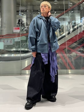 「HARE（ハレ）のアイテム（パーカー）」を使った、owl4128さん（メンズ・167cm）の秋コーディネート