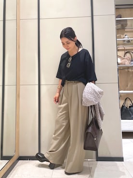 「アイテム（マフラー）」を使った、ggakemさん（レディース・158cm）の秋コーディネート