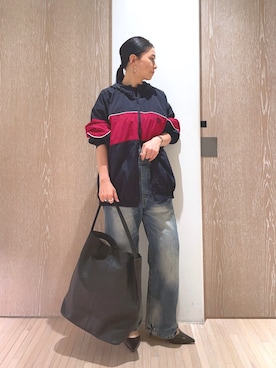 「UMBRO（アンブロ）のアイテム」を使った、wg_akemさん（レディース・158cm）の冬コーディネート