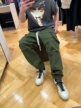 「ANDRAP（アンドラップ）のアイテム（パンツ）」を使った、Hibiki Okajimaさん（メンズ・181cm）の夏コーディネート