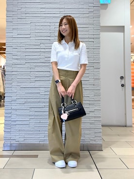 「LACOSTE（ラコステ）のアイテム」を使った、mayさん（レディース・153cm）の夏コーディネート