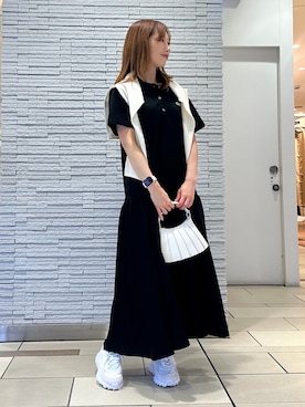 「LACOSTE（ラコステ）のアイテム（バッグ）」を使った、mayさん（レディース・153cm）の春コーディネート