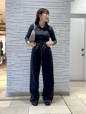 「アイテム（ポロシャツ）」を使った、mayさん（レディース・153cm）の秋コーディネート