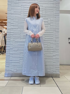 「LACOSTE（ラコステ）のアイテム（バッグ）」を使った、mayさん（レディース・153cm）の春コーディネート