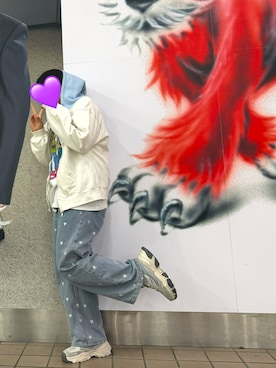 「しまむら（シマムラ）のアイテム（デニムパンツ）」を使った、くるみっちさん（レディース・160cm）の秋コーディネート