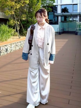 「CONVERSE ALL STAR（コンバースオールスター）のアイテム」を使った、yucaさん（レディース・149cm）の春コーディネート