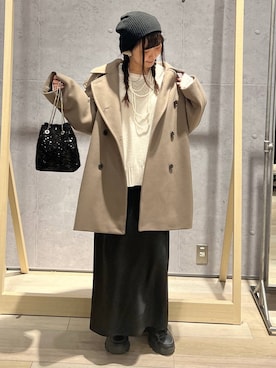 「きれいめ」｜「アイテム（ニットキャップ/ビーニー）」を使った、ari79さん（レディース・156cm）の秋コーディネート