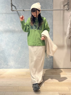 「アイテム（ストール/ショール）」を使った、ari79さん（レディース・156cm・30代）の冬コーディネート