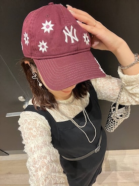 「LEPSIM（レプシィム）の3連ボールネックレス　287544（ネックレス、シルバー系）」を使った、ari79さん（レディース）の春コーディネート
