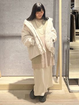 「アイテム（ネックレス）」を使った、ari79さん（レディース・156cm・30代）の秋コーディネート