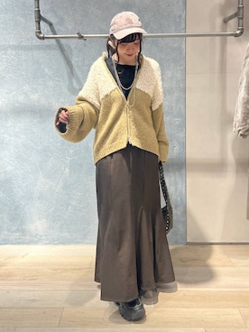 「アイテム（カーディガン/ボレロ）」を使った、ari79さん（レディース・156cm・30代）の冬コーディネート