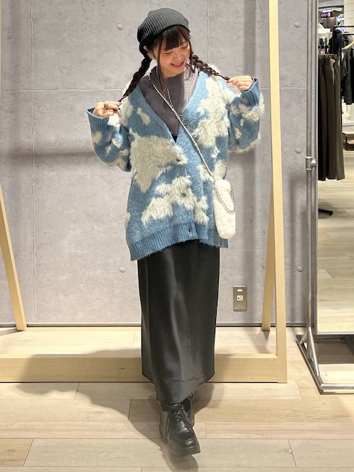 ストレッチサテンスカート　497324