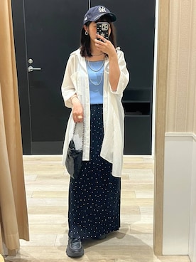 「アイテム（帽子）」を使った、ari79さん（レディース・156cm）の春コーディネート