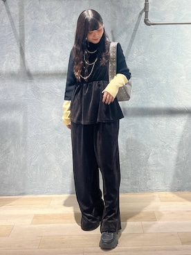 「アイテム（サロペット/オーバーオール）」を使った、ari79さん（レディース・156cm）の冬コーディネート