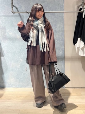 「アイテム（ストール/ショール）」を使った、ari79さん（レディース・156cm・30代）の冬コーディネート