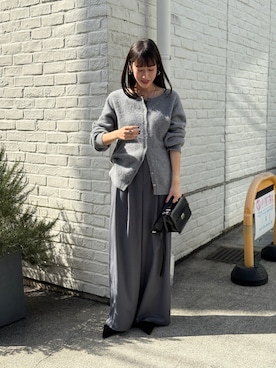 「LOUNGEDRESS（ラウンジドレス）の【GALENA/ガレナ】ゴールドバックルショルダーBag（ハンドバッグ）」を使った、NANAさん（レディース・156cm）の秋コーディネート