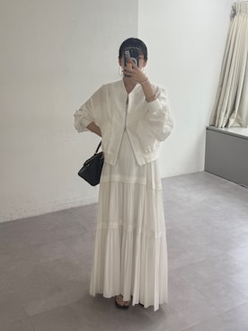 「アイテム（ブルゾン）」を使った、NANAさん（レディース・156cm）の春コーディネート