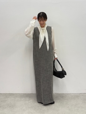 「オケージョンワンピース」｜NANAさん（レディース・156cm）の秋コーディネート