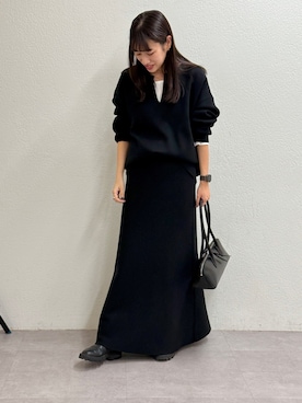 「アイテム（ボストンバッグ）」を使った、NANAさん（レディース・156cm）の秋コーディネート